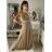 Šaty letní na ramínka dámské (S/M ONE SIZE) ITALSKÁ MÓDA IMPSH223670 Kerosin S/M