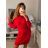 Šaty košilové dlouhý rukáv dámské (S/M ONE SIZE) ITALSKÁ MÓDA IMWB22192 <p>Grau</p> S/M