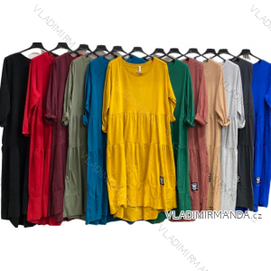 Damenkleid mit langen Ärmeln in Übergröße (XL/2XL ONE SIZE) ITALIAN FASHION IMC22546