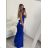 Elegantes langes Damenkleid mit Trägern (S/M ONE SIZE) ITALIAN FASHION IMM22LS9714 rot S/M