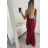 Elegantes langes Damenkleid mit Trägern (S/M ONE SIZE) ITALIAN FASHION IMM22LS9714 rot S/M
