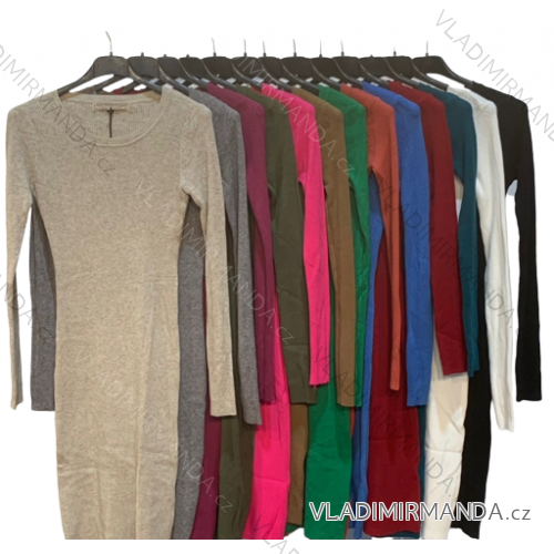 Warmes Langarm-Strickkleid für Damen (S/M ONE SIZE) ITALIAN FASHION IMPMM22700600085