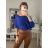 Dünner Oversize-Langarmpullover für Damen (Einheitsgröße M/L) ITALIAN FASHION IM422910