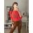 Dünner Oversize-Langarmpullover für Damen (Einheitsgröße M/L) ITALIAN FASHION IM422910