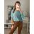 Dünner Oversize-Langarmpullover für Damen (Einheitsgröße M/L) ITALIAN FASHION IM422910