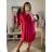 Kleid mit 3/4 Ärmeltasche für Damen (uni sl) ITALIAN Fashion IM3181746 altrosa dunkel M / L