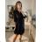 Kleid mit 3/4 Ärmeltasche für Damen (uni sl) ITALIAN Fashion IM3181746 altrosa dunkel M / L