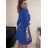 Sommerkleid mit langem Hemd und kurzen Ärmeln für Damen (S / M ONE SIZE) ITALIAN FASHION IMWB222483