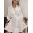 Sommerkleid mit langem Hemd und kurzen Ärmeln für Damen (S / M ONE SIZE) ITALIAN FASHION IMWB222483