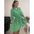 Sommerkleid mit langem Hemd und kurzen Ärmeln für Damen (S / M ONE SIZE) ITALIAN FASHION IMWB222483