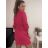 Sommerkleid mit langem Hemd und kurzen Ärmeln für Damen (S / M ONE SIZE) ITALIAN FASHION IMWB222483