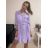 Sommerkleid mit langem Hemd und kurzen Ärmeln für Damen (S / M ONE SIZE) ITALIAN FASHION IMWB222483