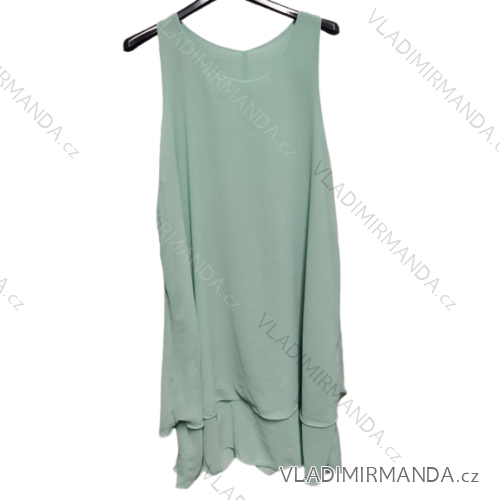 Ärmelloses Damenkleid (uni sl) ITALIAN Fashion IM318070 mintová M / L