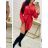 Langärmliges Hemdkleid aus Leder für Damen (Einheitsgröße S/M) ITALIAN FASHION IMWC223332