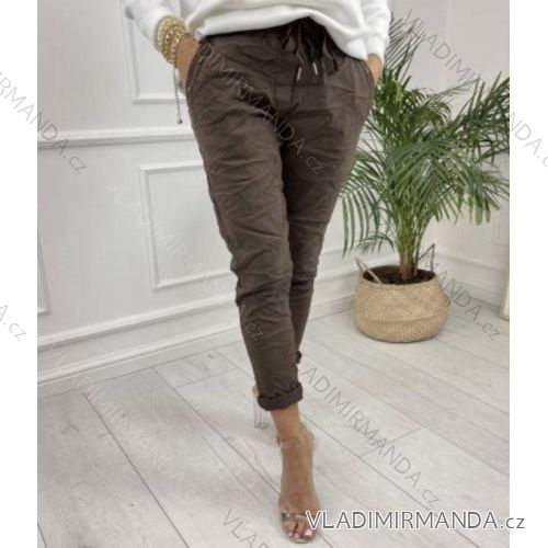 Kalhoty dlouhé strečové dámské (S/M ONE SIZE) ITALSKÁ MÓDA IMWA223341