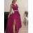 Šaty dlouhé společenské elegantní plesové dámské (UNI S/M) ITALSKÁ MÓDA IMM20912