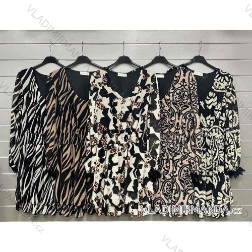 Šaty dlouhé dlouhý rukáv dámské (S/M ONE SIZE) ITALSKÁ MÓDA IMWGS223369