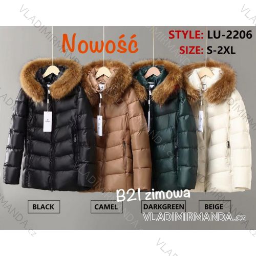 Bunda zimní s kapucí dámská (S-2XL) ITALSKÁ MÓDA PMWB22205B21