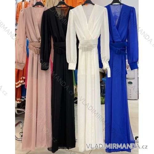 Langes, dehnbares, ärmelloses Sommerkleid für Damen (S / M / L ONE SIZE) ITALIAN FASHION IMWC222492