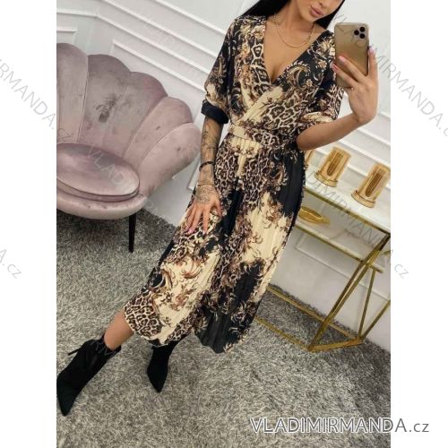 Langes, dehnbares, ärmelloses Sommerkleid für Damen (S / M / L ONE SIZE) ITALIAN FASHION IMWC222492