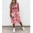 Kleid mit 3/4 Ärmeltasche für Damen (uni sl) ITALIAN Fashion IMWD20527 pink S / M