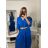 Sommer Midi Kurzarm Sommerkleid (S / M / L ONE SIZE) ITALIAN FASHION IMWA223453