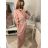 Sommer Midi Kurzarm Sommerkleid (S / M / L ONE SIZE) ITALIAN FASHION IMWA223453