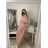 Sommer Midi Kurzarm Sommerkleid (S / M / L ONE SIZE) ITALIAN FASHION IMWA223453