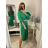 Sommer Midi Kurzarm Sommerkleid (S / M / L ONE SIZE) ITALIAN FASHION IMWA223453