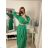 Sommer Midi Kurzarm Sommerkleid (S / M / L ONE SIZE) ITALIAN FASHION IMWA223453