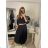 Sommer Midi Kurzarm Sommerkleid (S / M / L ONE SIZE) ITALIAN FASHION IMWA223453