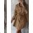 Damen-Hemdkleid aus Leder mit langen Ärmeln (Einheitsgröße S/M) ITALIAN FASHION IMWB22281