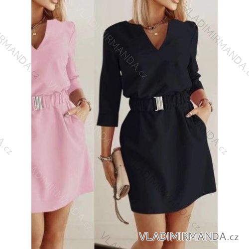 Elegantes Langarm-Hemdkleid für Damen (Einheitsgröße S/M) ITALIAN FASHION IMWB22273