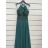 Langes, elegantes, formelles, ärmelloses Damenkleid (Einheitsgröße S/M) ITALIAN FASHION IMPSH24L18806, Königsblau, S/M