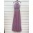 Langes, elegantes, formelles, ärmelloses Damenkleid (Einheitsgröße S/M) ITALIAN FASHION IMPSH24L18806, Königsblau, S/M