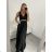 Elegantes Abendkleid für Damen mit Trägern (S/M ONE SIZE) ITALIAN FASHION IMM22fs52571/DR dunkelrosa