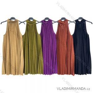 Ärmelloses Faltenkleid für Damen (Einheitsgröße S/M) ITALIAN FASHION IMPLM22120380115