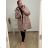 Winterjacke für Damen in großen Größen (54-62) POLISH FASHION LIB22LD-7738 dunkelbeige 56