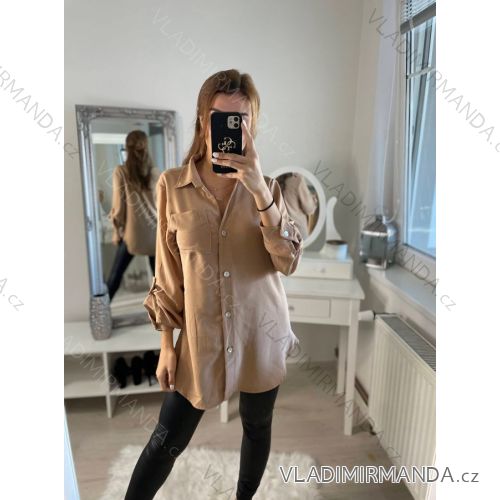 Oversize Langarmshirt für Damen (S/M/L ONE SIZE) ITALIAN FASHION IMWB22243