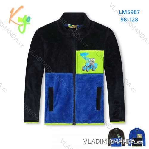 Kapuzenpullover warm pelzig Reißverschluss Langarm Kinder Jungen (98-128) KUGO LM5987