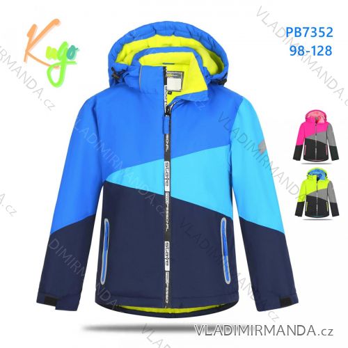 Winterjacke mit Kapuze für Kinder, Mädchen und Jungen (98-128) KUGO PB7352