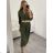 Damen Warmes Langarmkleid (L / XL ONE SIZE) ITALIAN FASHION IM421MIA