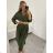 Damen Warmes Langarmkleid (L / XL ONE SIZE) ITALIAN FASHION IM421MIA