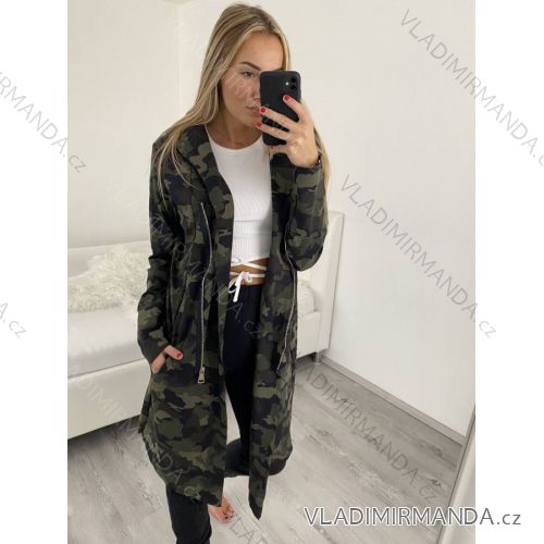Strickjacke mit Kapuze Damenmaske (Einheitsgröße) ITALIAN Fashion MIE008 IM518004 L / XL Tarnung