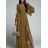 Langes, dehnbares, ärmelloses Sommerkleid für Damen (S / M / L ONE SIZE) ITALIAN FASHION IMWC222492 S/M braun