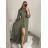 Langes, dehnbares, ärmelloses Sommerkleid für Damen (S / M / L ONE SIZE) ITALIAN FASHION IMWC222492 S/M braun
