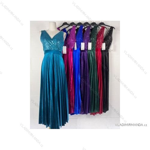 Šaty letní na ramínka dámské (S/M ONE SIZE) ITALSKÁ MÓDA IMPBB22B21841