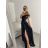 Carmen langes, trägerloses, elegantes Satin-Damenkleid (S/M ONE SIZE) ITALIAN FASHION IMPBB22B22735/DR – Limettengrün – S/M