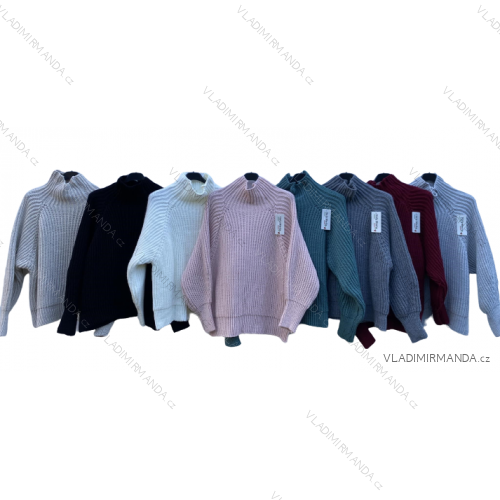 Svetr oversize tenký dlouhý rukáv dámský (M/L ONE SIZE) ITALSKÁ MÓDA IMD21920