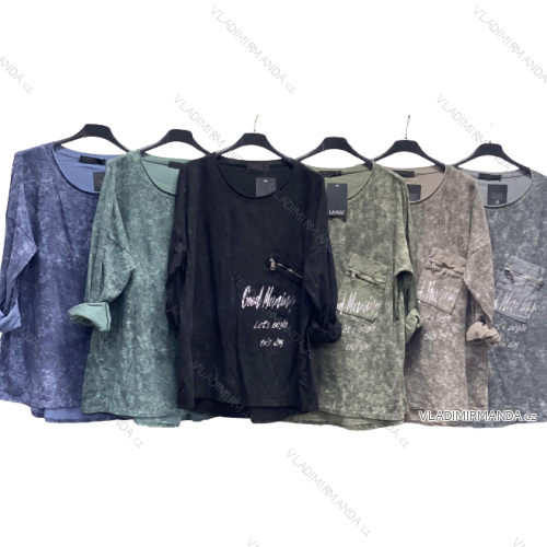 Langarm-Hemdkleid für Damen (Einheitsgröße S/M/L) ITALIAN FASHION IMC22658